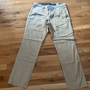EUC, Mens Banana Republic Aiden Chino 33x32 Flat Front Cotton Trousers